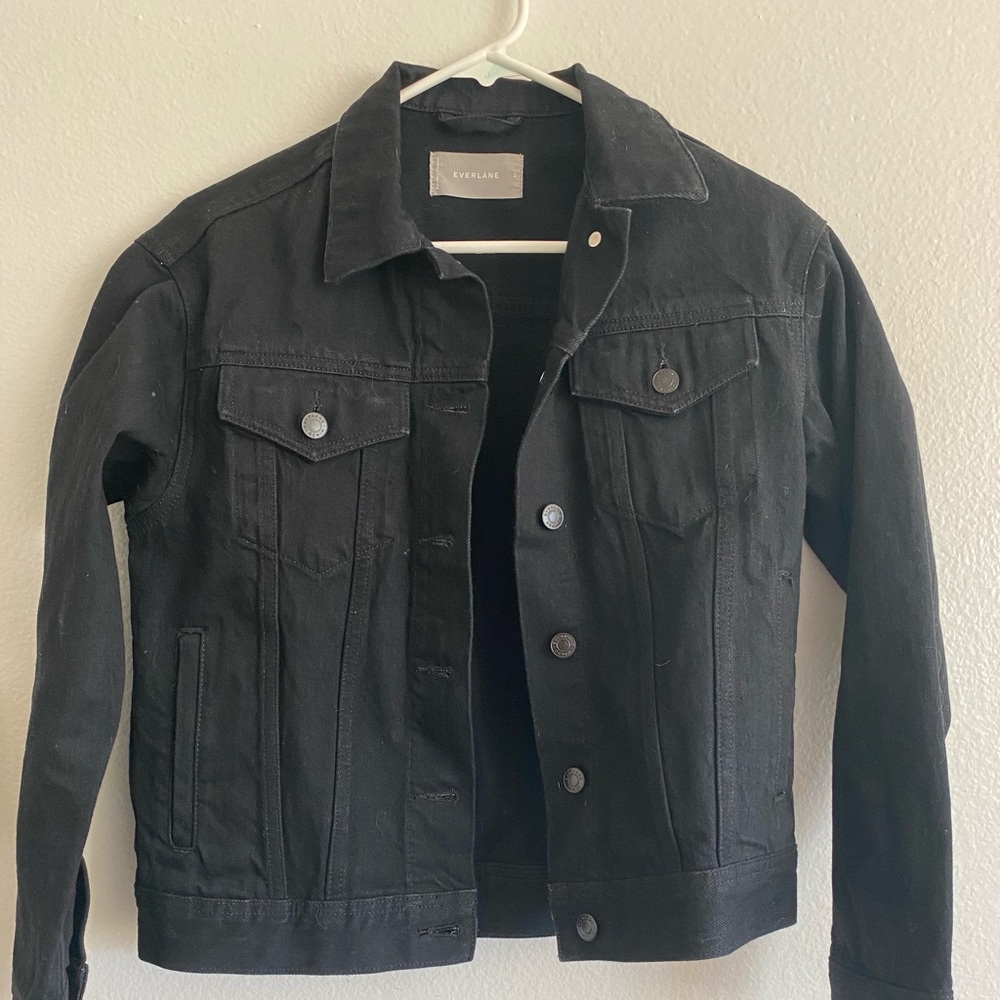 Like New Everlane Black Denim Jacket